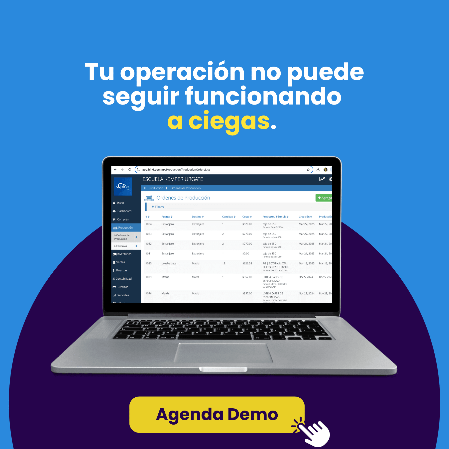 Agenda una demo con un ERP mexicano en español para PYMES