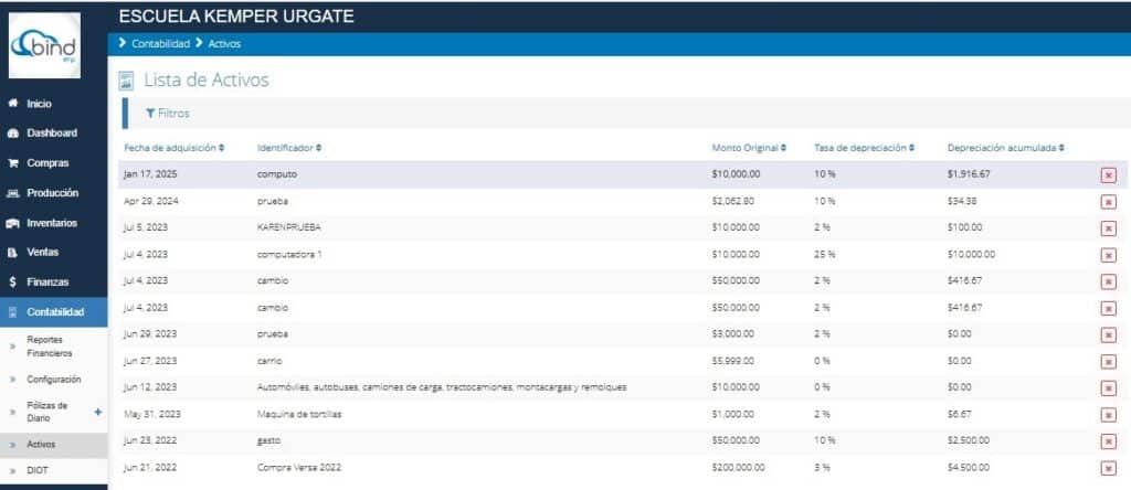 activos bind erp sistema