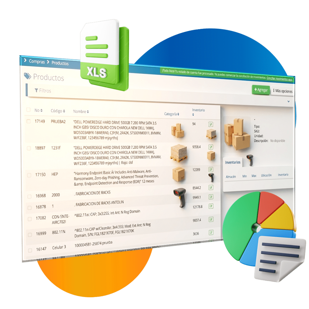 Inventarios Excel Bind ERP