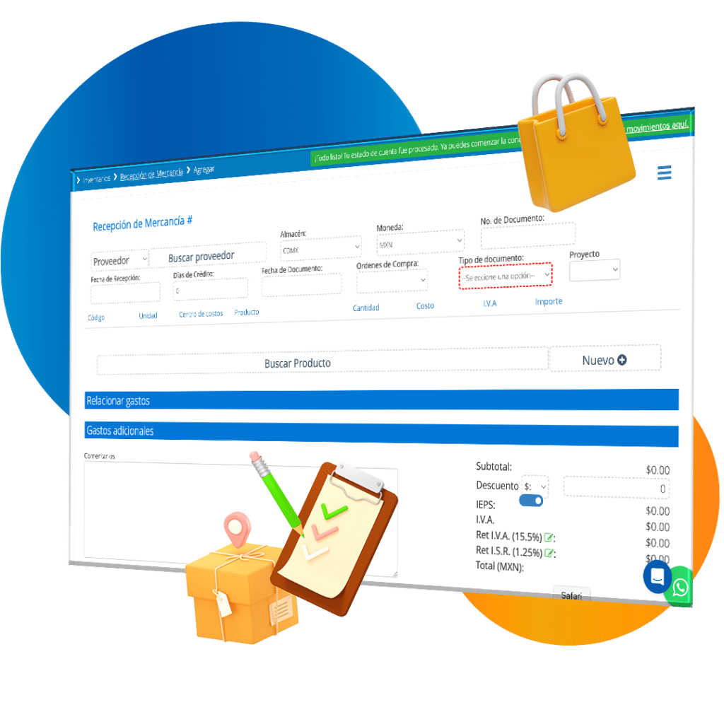 Productos e Inventarios Bind ERP
